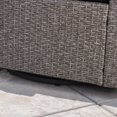 thumbnail image 4 of GDF Studio Venice Outdoor Wicker 3 Piece Swivel Chat Set with Water Resistant Fabric Cushionsm, Mixed Black and Dark Gray, 4 of 11