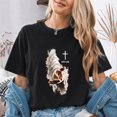 thumbnail image 4 of Jollimate Reaching Hand of Jesus T-Shirt, Jesus Is King Christian Graphic Tee, Religious Faith Shirt for Women, 4 of 6