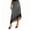 Gray, variant on Women's Casual Satin Midi Skirt with Elastic High Waist and Asymmetrical Hem for Daily Wear Purple