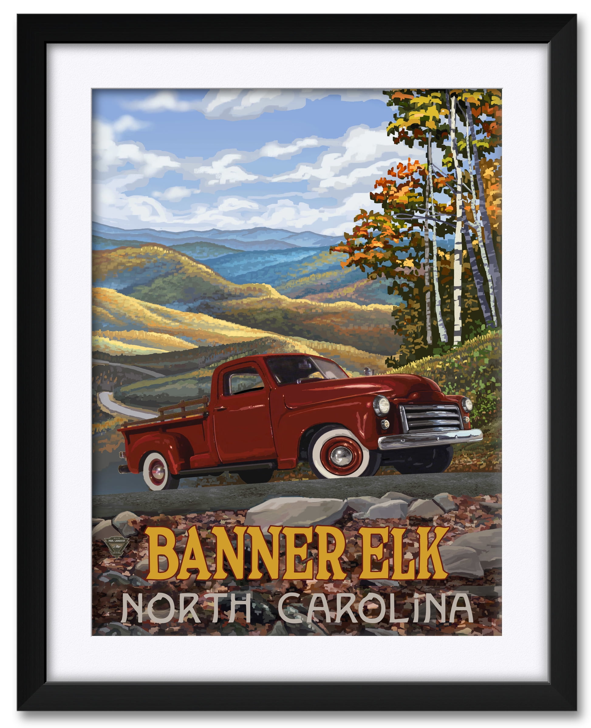 Banner Elk North Carolina Travel Art Print Poster By Paul A