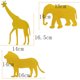 thumbnail image 4 of KAKOWELY 2 banderines para fiesta de cumpleaños, banderines colgantes con temática de animales de la selva, diseño de tigre y elefante para niños (dorado), 4 of 4