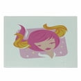 thumbnail image 1 of Zodiac Taurus Cutting Board, Abstract Woman Illustration Pink Hair and Orange Horns Female Taurus Portrait, Decorative Tempered Glass Cutting and Serving Board, Small Size, Multicolor, by Ambesonne, 1 of 1