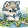 thumbnail image 1 of 5D DIY Parcial Perforación Especial Diamante Painting Kit 30x30 Cm, 1 of 9