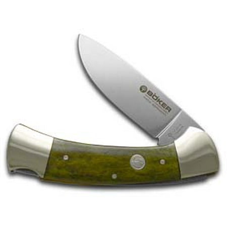 boker tree brand smooth green bone lock blade hunter pocket knife