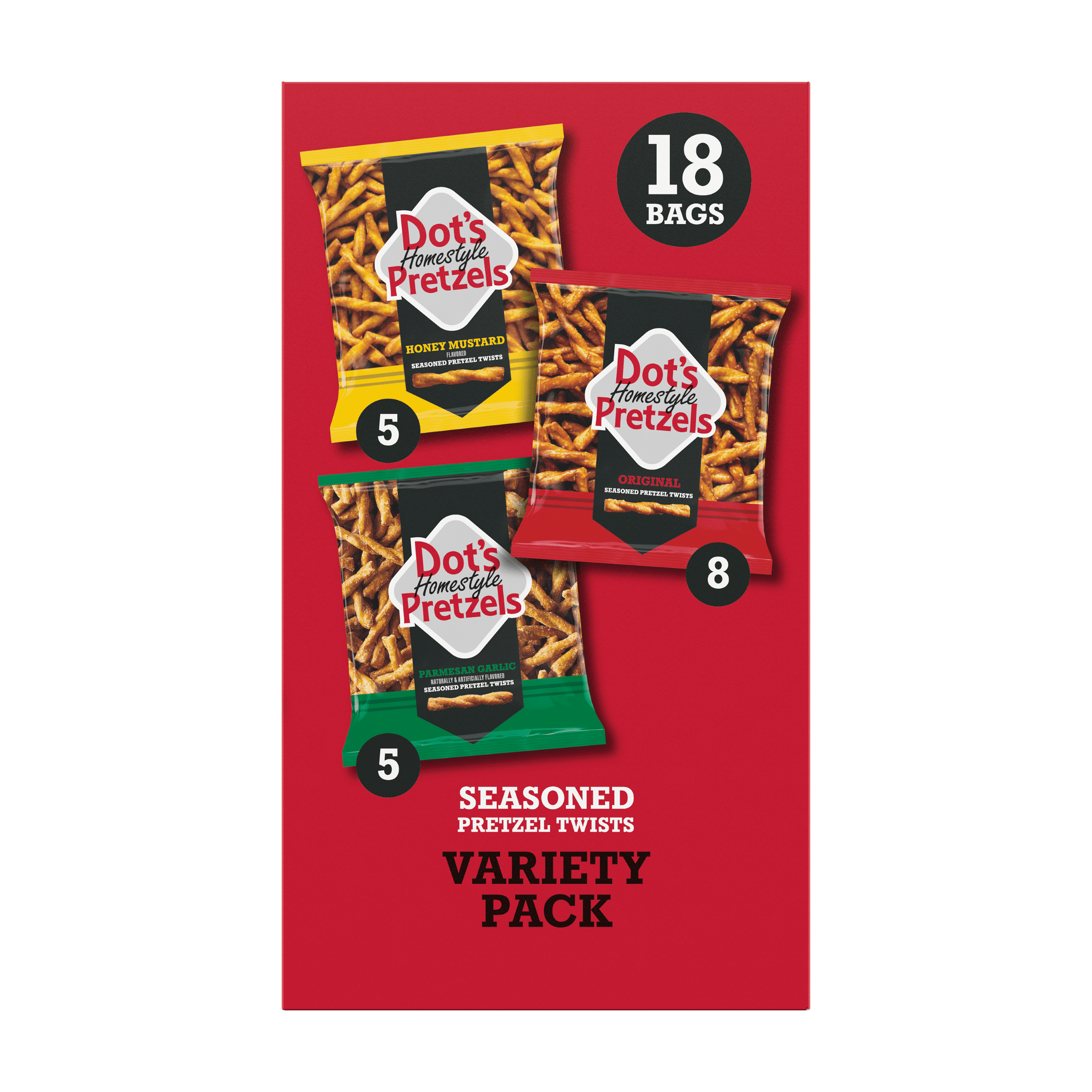 Dot's Pretzels Snack Variety Pack, 18 Count