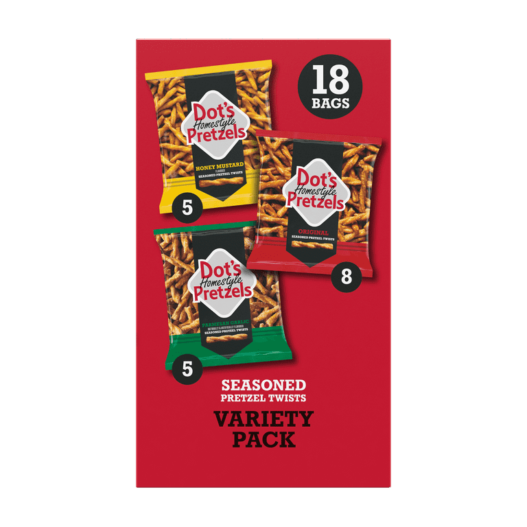 Dot's Pretzels Snack Variety Pack, 18 ct including Original Honey