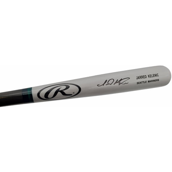 Jarred Kelenic Autographed Gray Rawlings Game Model Bat Seattle Mariners Beckett BAS 196502