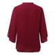thumbnail image 2 of Blusa de gasa elegante y casual con volantes, mangas 3/4 y cuello en V para mujer - Doble capa y bajo fluido - Para la oficina o fiestas - Tallas S-XXL, 2 of 8