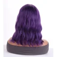 thumbnail image 3 of RightOn 14 Inches Deep Purple Wig with Bangs Short Curly Wig for Women Daily Use, 3 of 4