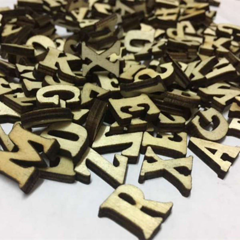 100 Pcs Small Wooden Numbers 0 to 9 Number for DIY Wood Decoration Crafts 