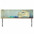 thumbnail image 3 of Nautical Headboard, Nautical Boat Standing Against the Wall Other Aquatic Objects Sea Featured Picture, Upholstered Decorative Metal Bed Headboard with Memory Foam, King Size, Blue Beige, by Ambesonne, 3 of 4