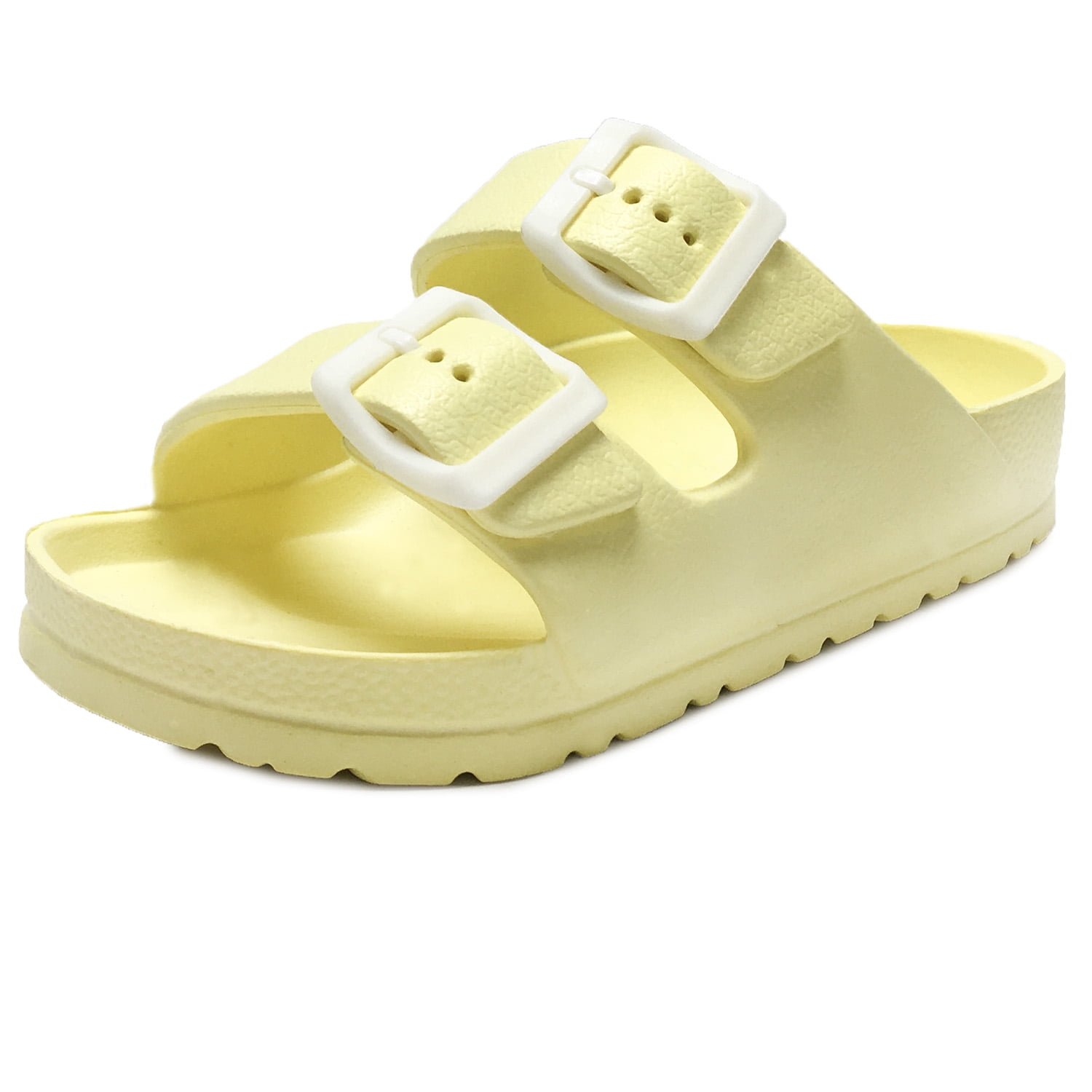 rubber double buckle sandals