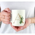 thumbnail image 3 of Koyal Wholesale Ceramic Coffee Mug, Exotic Tropical Monogram, Letter A, 3 of 5