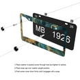 thumbnail image 5 of Teal Gold Marble License Plate Frames for Women Men Car Plate Holder Cover Metal Tag Aluminum Car Accessories Front Rear Plate Decor, 5 of 6