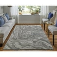thumbnail image 4 of 8' X 11' Gray Ivory And Silver Abstract Stain Resistant Area Rug, 4 of 4