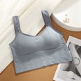 thumbnail image 4 of Opvise Wireless Push-Up Bra Natural Lift Seamless Vest Type Thin Elastic Straps Full Coverage Bra Great Support Bra Everyday Wear Underwear White, 4 of 8