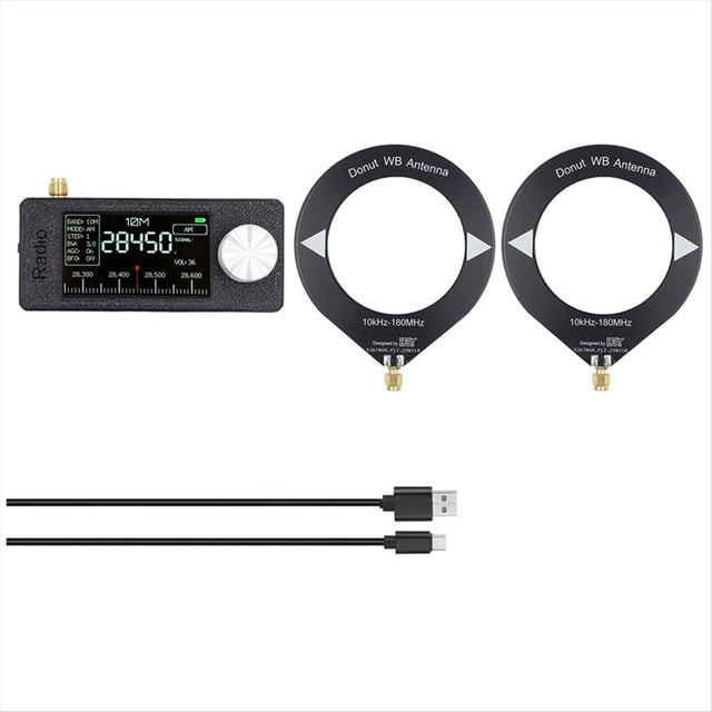 Miniradio Portátil SI4732, 10 KHz-180 MHz, LSB, USB, AM/FM, de Bolsillo, Receptor de Radio Multibanda con Antena.