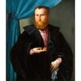 thumbnail image 2 of Lorenzo Lotto 15x17 Gold Ornate Wood Frame and Double Matted Museum Art Print Titled - Portrait of a Bearded Man (circa 1540), 2 of 4