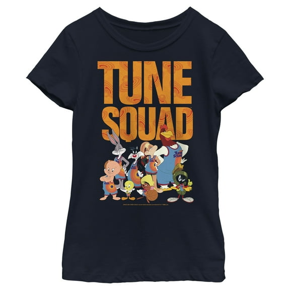 Girl's Space Jam: A New Legacy Full Tune Squad  Graphic Tee Navy Blue Small