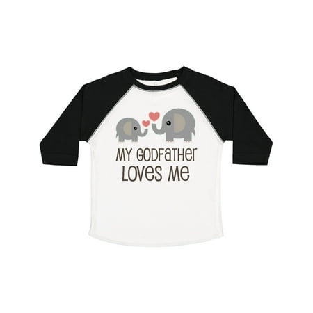 

Inktastic My Godfather Loves Me Godson Gift Toddler Boy or Toddler Girl T-Shirt