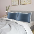 thumbnail image 2 of PiccoCasa Set of 2 Satin Pillowcases Silky Pillow Covers for Bedding Slate Gray Queen(20"x30"), 2 of 8