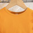 thumbnail image 4 of Robe Fille Enfants Tout-Petits Filles Été Col Rond Manches à Volants Imprimés Fleurs Robe Ligne A Décontractée avec Nœud Robe Bébé Jaune 3 Ans-4 Ans, 4 of 7