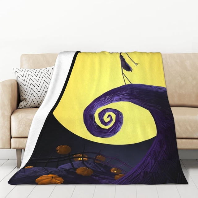 Manta polar de Pesadilla antes de Navidad, súper suave y acogedora, manta de franela ligera y cómoda, manta de felpa cálida para sofá, cama, 50 x 70 pulgadas