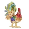 thumbnail image 4 of Caja de baratijas con forma de gallo con diamantes de imitación incrustados, colores brillantes, amplia aplicación, caja de joyas para tocador de joyería, 4 of 15