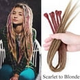 thumbnail image 3 of Benehair Dreadlock Extensions Full Head Pack Synthetic Dreads Faux Locs Crochet Hair Reggae Hair Locs Extensions 24inch Scarlet to Blonde, 3 of 10