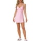 thumbnail image 2 of Noche de seda inspiradora para mujeres, vestido de encaje sexy, vestido de satén, ropa de dormir sin mangas, lencería chemise M rosa, 2 of 6