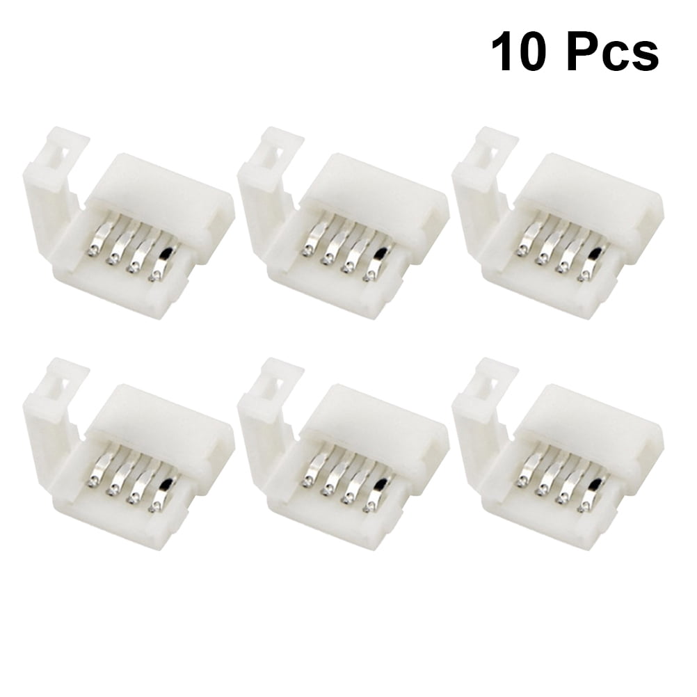 10mm 4Pin Clip Pcb Connector Adapter For 5050 LED Single Color Strip Terminal 