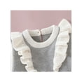 thumbnail image 6 of Bagilaanoe Newborn Baby Girl Knit Romper Contrast Color Long Sleeve Ruffle Romper 3M 6M 9M 12M 18M Fall Bodysuit, 6 of 9