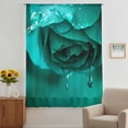 thumbnail image 3 of Green Rose Sheer Curtains 63 Inches Long, Elegance Fantasy Flowers Romantic Light Filering Curtains, Breathable Simi Curtain Privacy Drapes for Living Room Bedroom Lightweight Window Treatment, 3 of 9