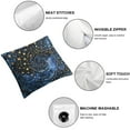 thumbnail image 4 of JRXY Navy Blue Mulberry Pillowcase King Size, Galaxy Stars Pattern, Pillow Cases Cover Zipper Closure, Beauty Care for Hair and Skin,2pcs White, 4 of 6