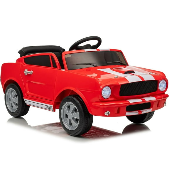 12V Ride on Car Battery Powered Ride On Toy for Toddlers with Remote Control, Electric Car for Kids, w/ Bluetooth, Shock Absorbers, Safety Belt, LED Lights, Music