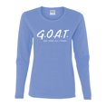 thumbnail image 2 of Wild Bobby Goat God Over All Things Inspirational/Christian Women Graphic Long Sleeve Tee, Light Blue, XX-Large, 2 of 6