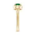 thumbnail image 3 of ANGARA Natural Solitaire Emerald Infinity Knot Engagement Ring in 14K Yellow Gold for Women (Size-6mm) | May Birthstone, Birthday, Anniversary, Jewelry Gift for Women | Natural Emerald Ring, 3 of 10