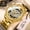 Gold, variant on Men's Luxury Hollow Skeleton Watch Retro Gorgeous Gear Carving Design  Leather Belt & Stainless Steel Band Quartz Wristwatch Not Mechanical Watches