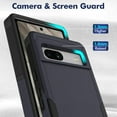 thumbnail image 5 of for Google Pixel 7a Case: Dual Layer Protective Heavy Duty Cell Phone Cover Shockproof Rugged with Screen Protector - Military Protection Bumper Tough - Google Pixel 7a 2023, Blue, 5 of 15
