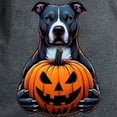 thumbnail image 3 of CafePress - Pitbull Halloween Holding Jack O Lantern Women's Value T Shirt - Women's Traditional Fit Dark T-Shirt, 3 of 4
