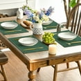 thumbnail image 3 of Sm:)e Forest Green Placemats 12 x 18 Inch Set of 4, Seasonal Washable Kitchen Dining Table Decoration for Home Party, 3 of 6