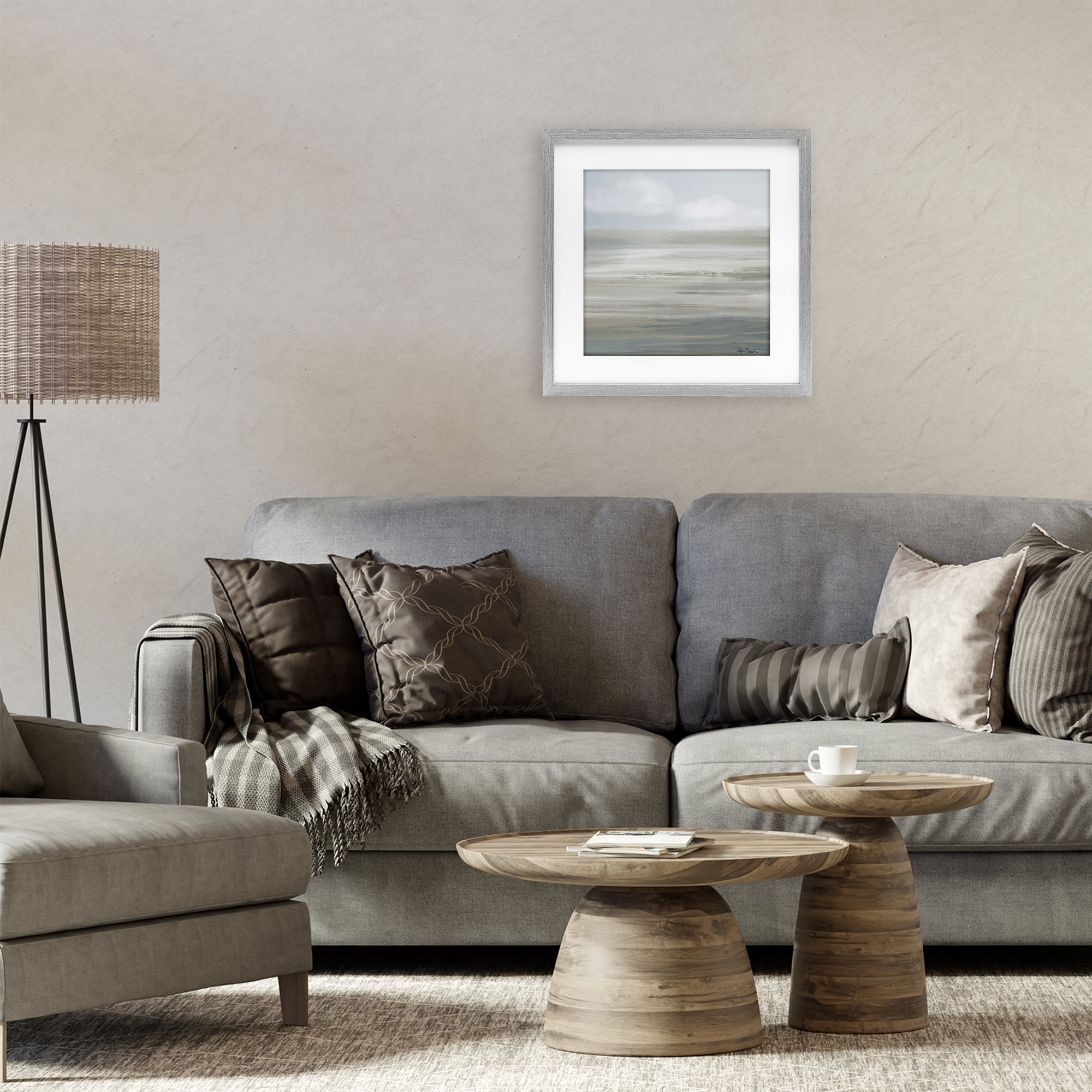 Stupell Industries Mid Afternoon Landscape Gray Framed Print Under Glass, design by Robin Maria