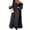 Black, variant on Women'S Autumn Home Wear Three-Piece Sportswear Casual Long-Sleeved Top High-Waisted Sports Pants Suit XL