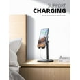 thumbnail image 4 of Lamicall Cell Phone Stand for Desk - Adjustable Mobile Phone Holder for Desktop fit 4-10'' Cellphone and Tablet - DP02 Black, 4 of 8