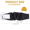 thumbnail image 2 of Reusable Male Dog Diapers 4 Pack, Washable Belly Manner Band for Dogs, Pet Diapers for Male Dog Puppy, Black, Medium, 2 of 6