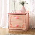 thumbnail image 2 of High Gloss Surface Appeal / Bedroom Nightstand for Girls / Pink 2-Drawer Unit, 2 of 2