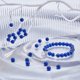 thumbnail image 2 of 147 cuentas de vidrio con forma de ojo de gato de 8 mm, redondas, espaciadoras, sueltas, para pulseras, collares, pendientes y bisutería, color azul oscuro., 2 of 5