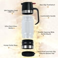 thumbnail image 4 of Honey Dispenser No Drip with Base 2025 Upgrade, 12OZ Glass Honey Jar pot with Handle, Syrup Dispenser for Coffee or Tea, Mess Free Honey Dispenser for Honey and Syrup, Honey Container, 4 of 8