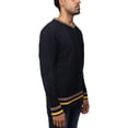 thumbnail image 3 of X RAY JEANS Mens Cable Knit Tipped V-Neck Sweater, Navy, S, 3 of 6