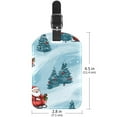 thumbnail image 6 of Square 2Pack PU Leather Santa Claus Riding Sleigh Cruise Luggage Tag with Privacy Cover and Name ID Tag for Travel Handbags Backpacks Luggage Tags, 6 of 6